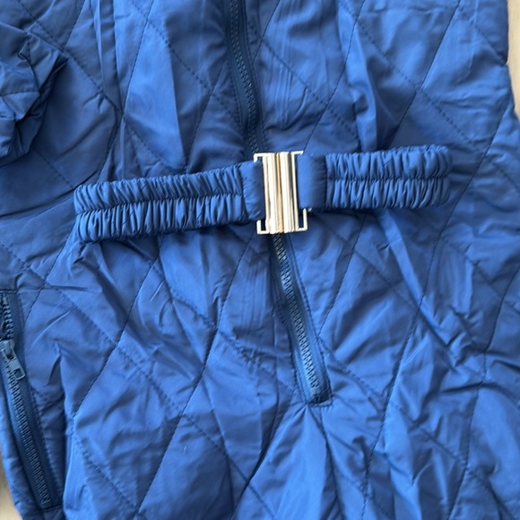 Navy Blue Quilted Snowsuit with Mittens | Medium - Picture 6 of 7